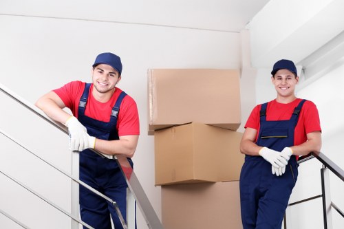 Man and van team preparing items safely for transport