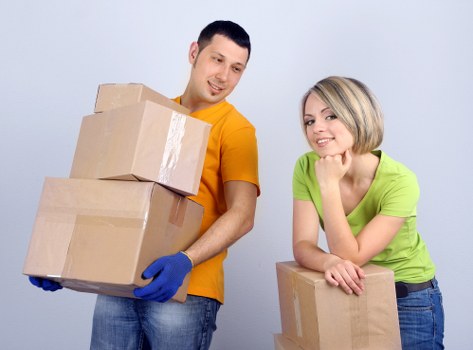 Packed boxes and luggage ready for student relocation in Bickley