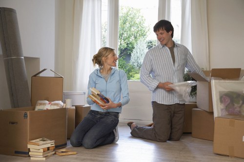 Packed boxes and furniture for house relocation in Bickley