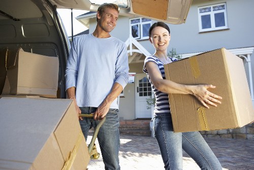 Packed household items ready for house removals in Bickley
